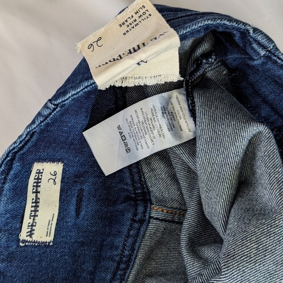 Free People We The Free Jeans Stillwater Low Rise Slim Flare Indigo Blue 26 NWT - Picture 13 of 15